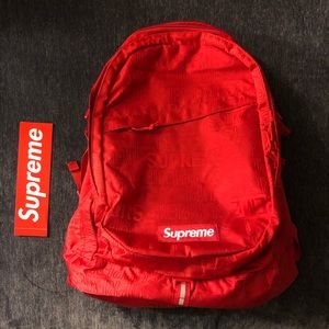 Gently Used Supreme SS19 Red Nylon Backpack
